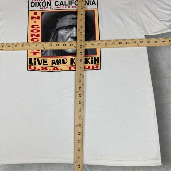 Vintage Y2K Willie Nelson & Friends "Live and Kickin" USA Tour Ringer Tee - 2XL - Picture 6 of 7